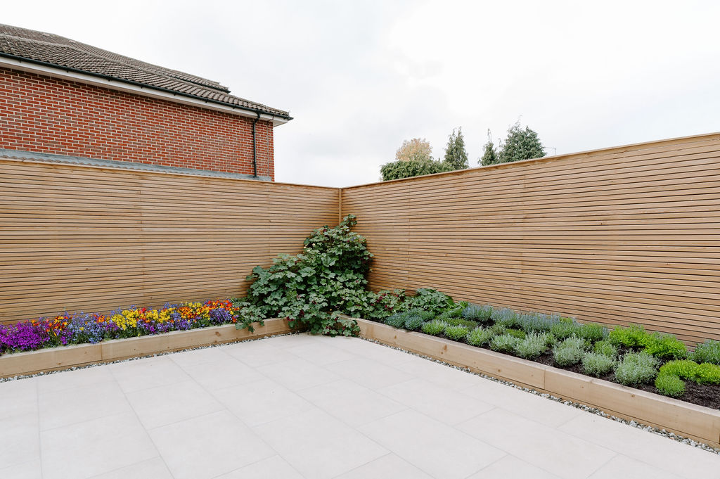 Light wood fence